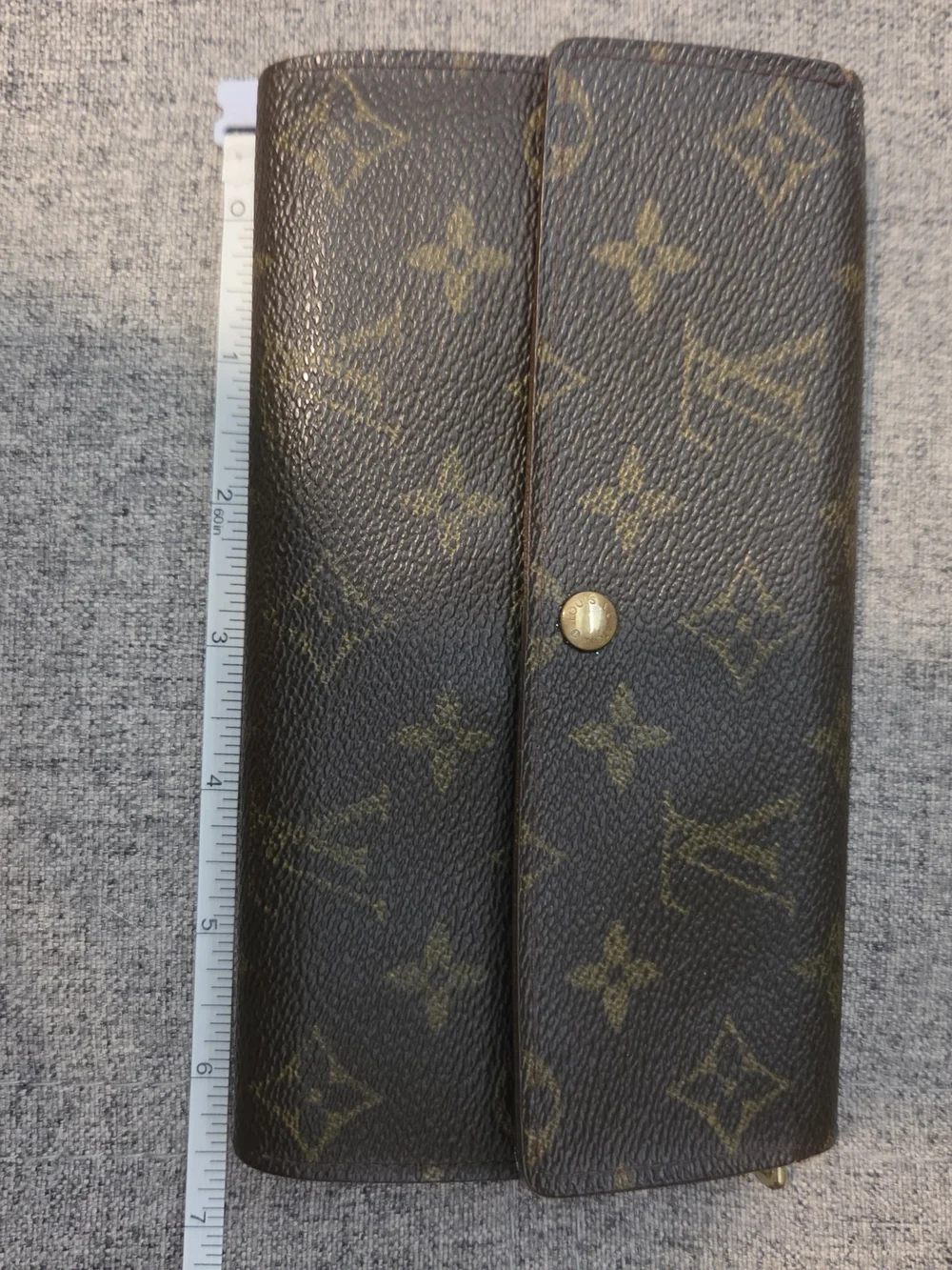 Vintage Louis Vuitton Monogram Canvas Snap Wallet - Dark Brown/Gold Monogram